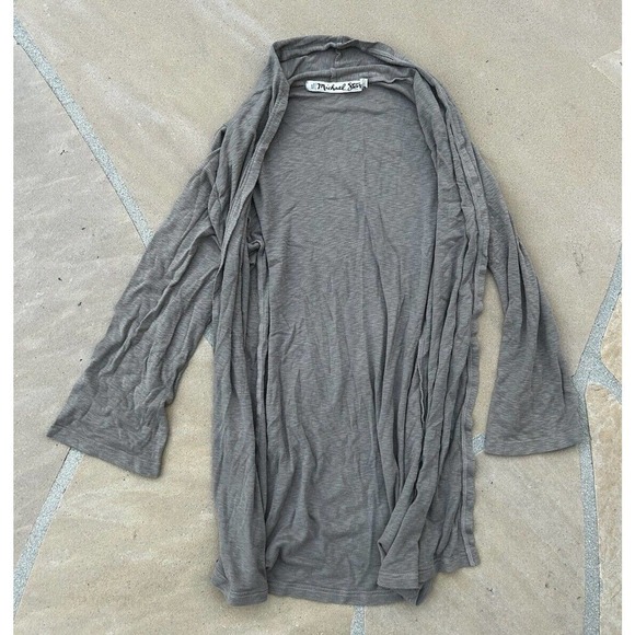 Michael Stars Open Cardigan Duster Beige Supima Micro Modal 6170 One Size - Picture 1 of 5